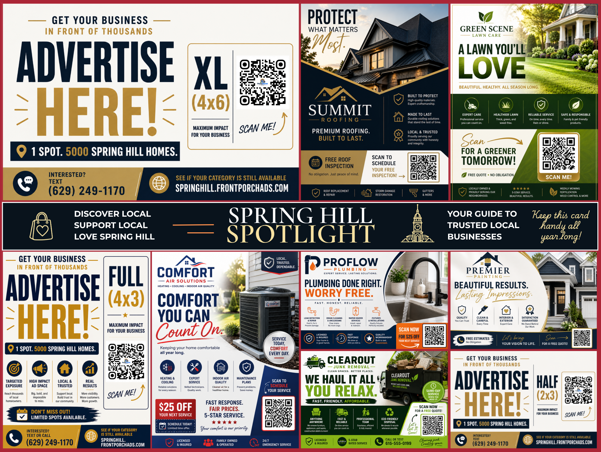 Spring Hill Spotlight 9 by 12 shared postcard proof
